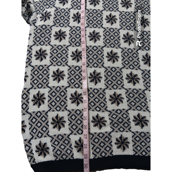 Alfred Dunner Collared Snowflake Retro Made in USA Sweater Women's Plus Size 2X - Picture 5 of 5